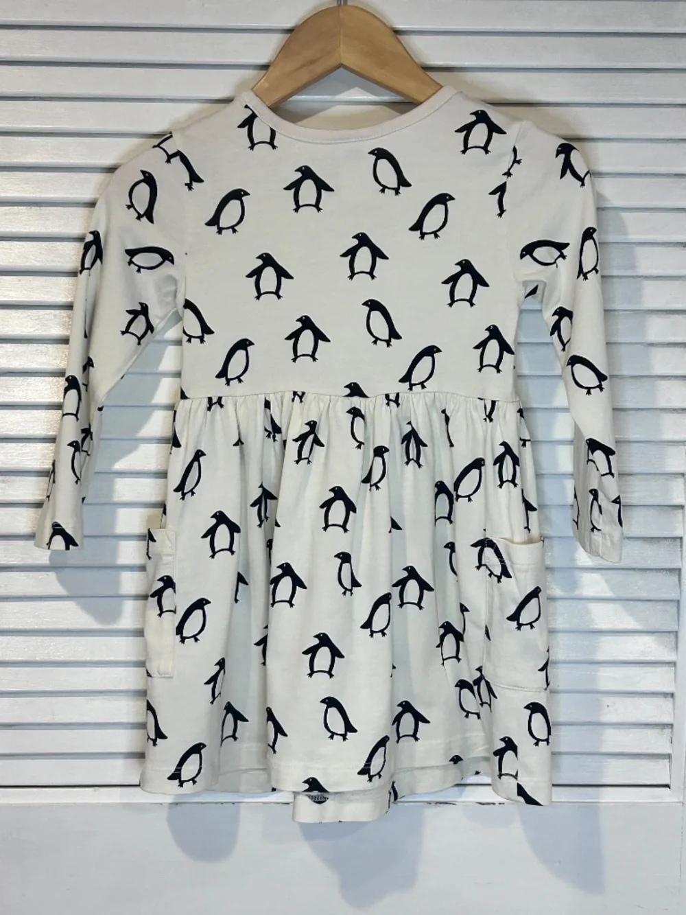 Hanna Andersson Cotton Penguin Dress Toddler Girls Size 3